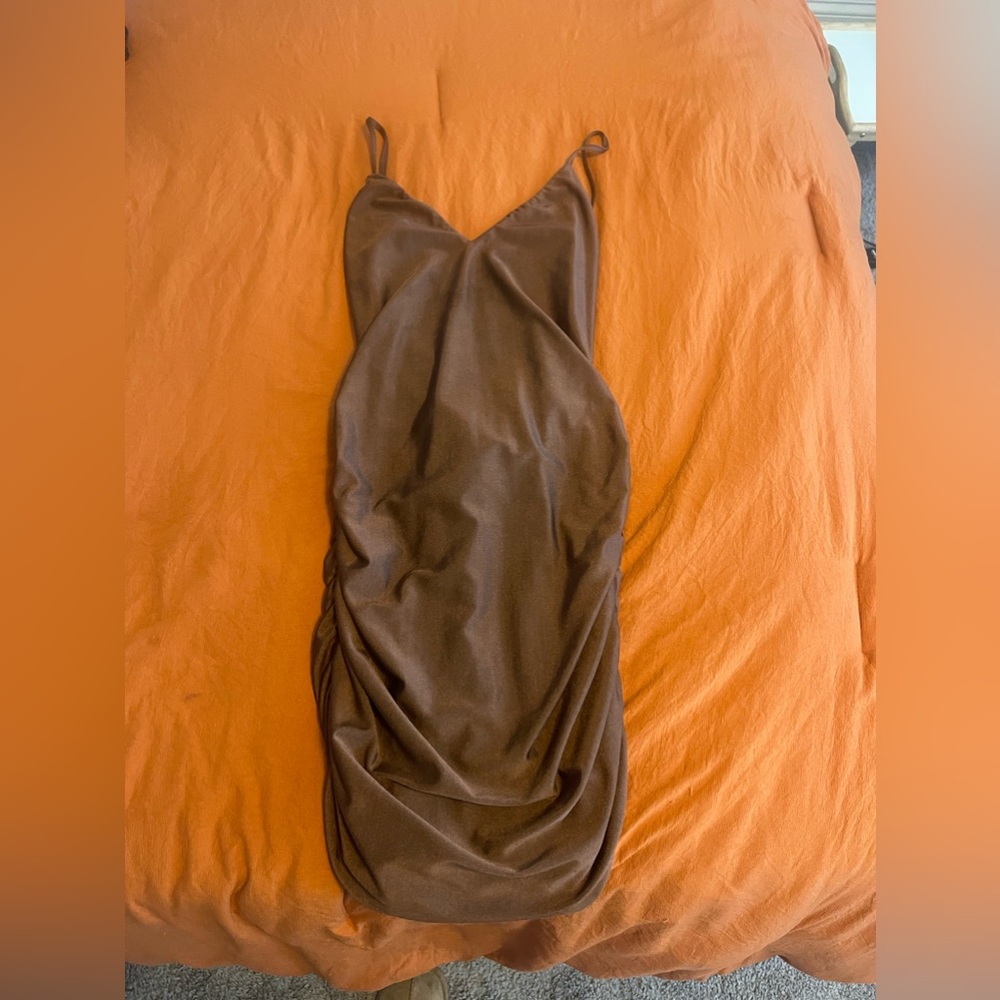 Brown tight dress